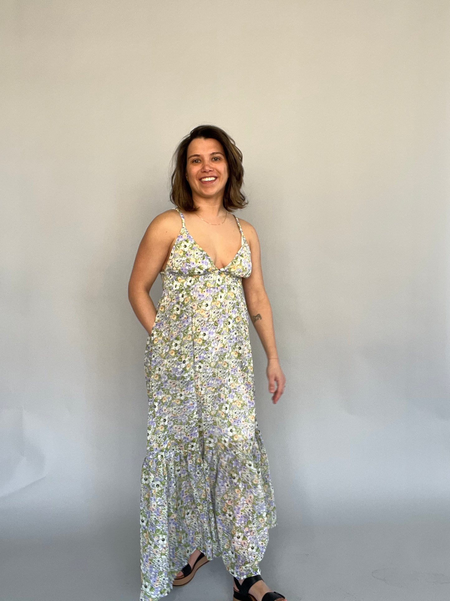 Pier C Open Back Maxi Dress