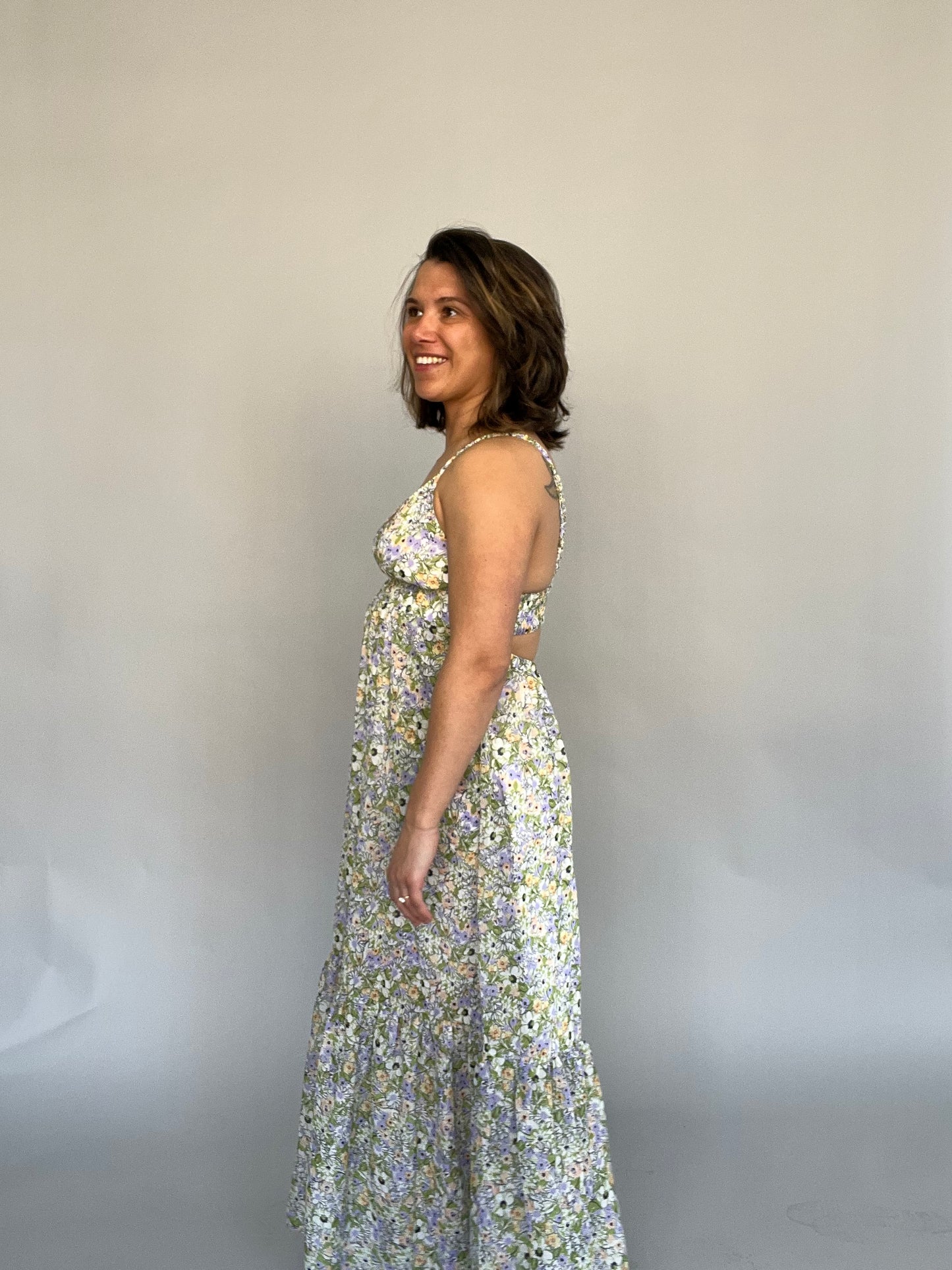Pier C Open Back Maxi Dress