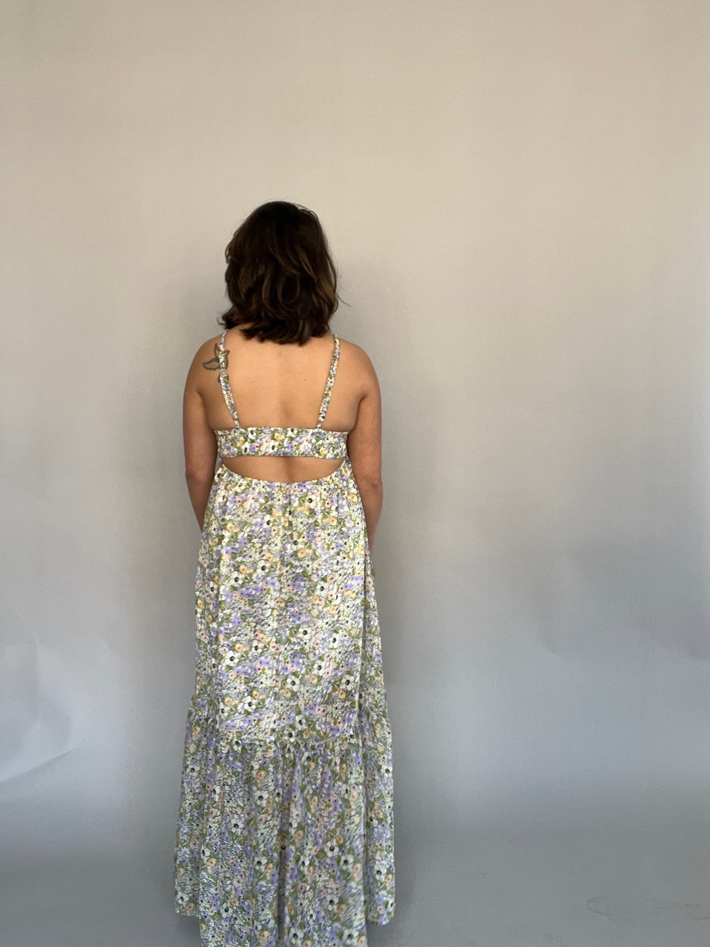 Pier C Open Back Maxi Dress