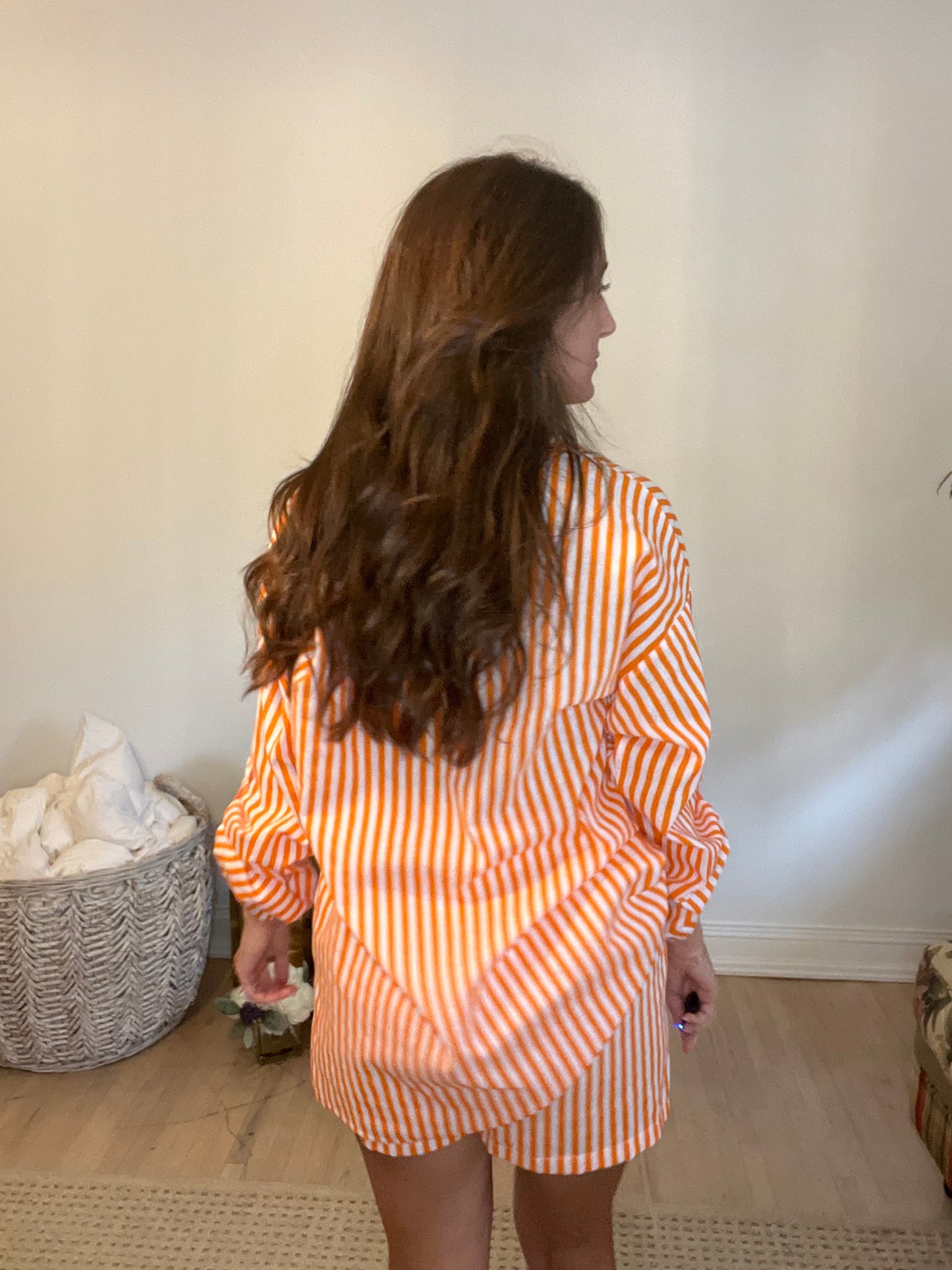 Orange and White Set - Top