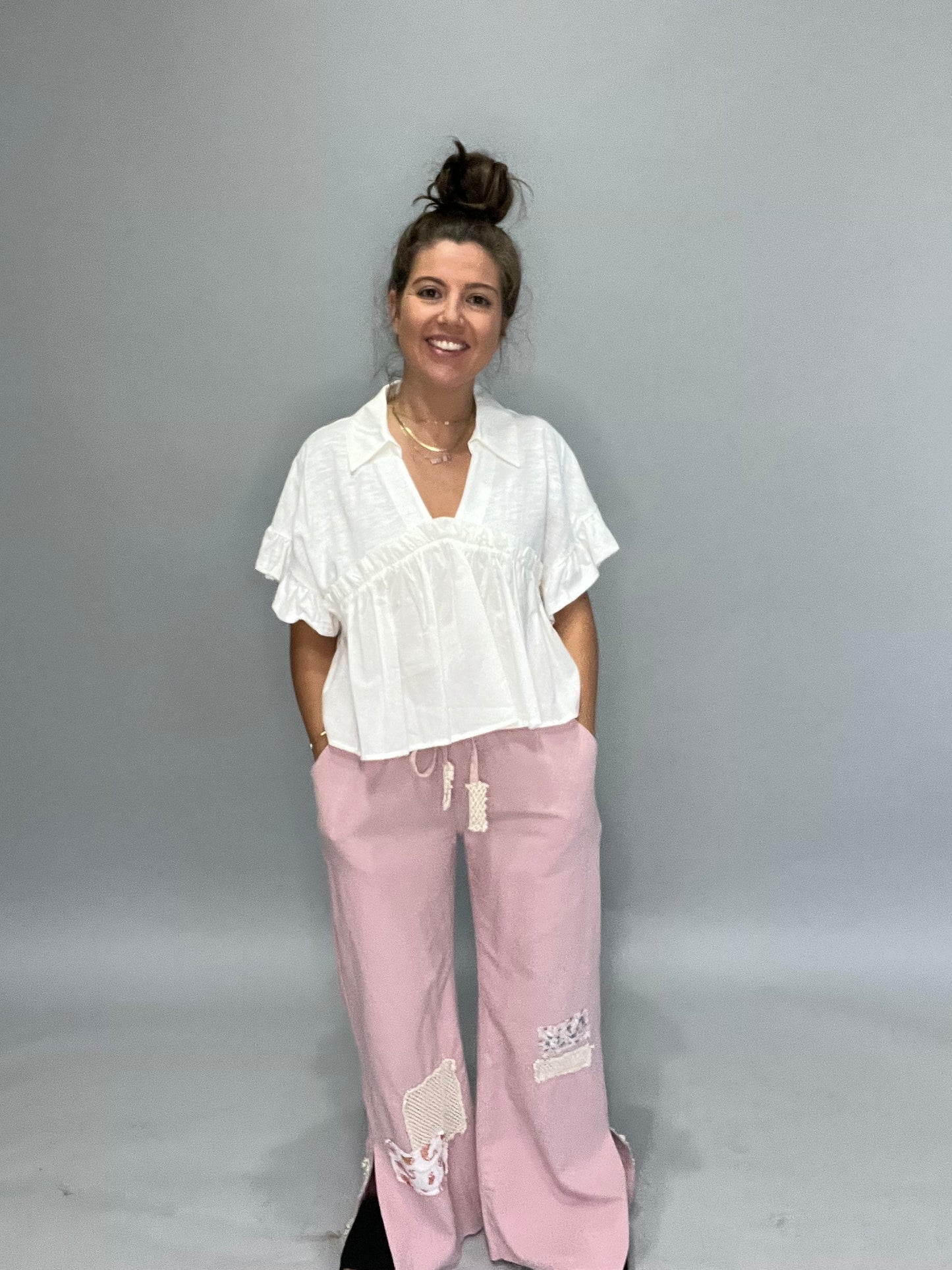 Pink Patch Pants