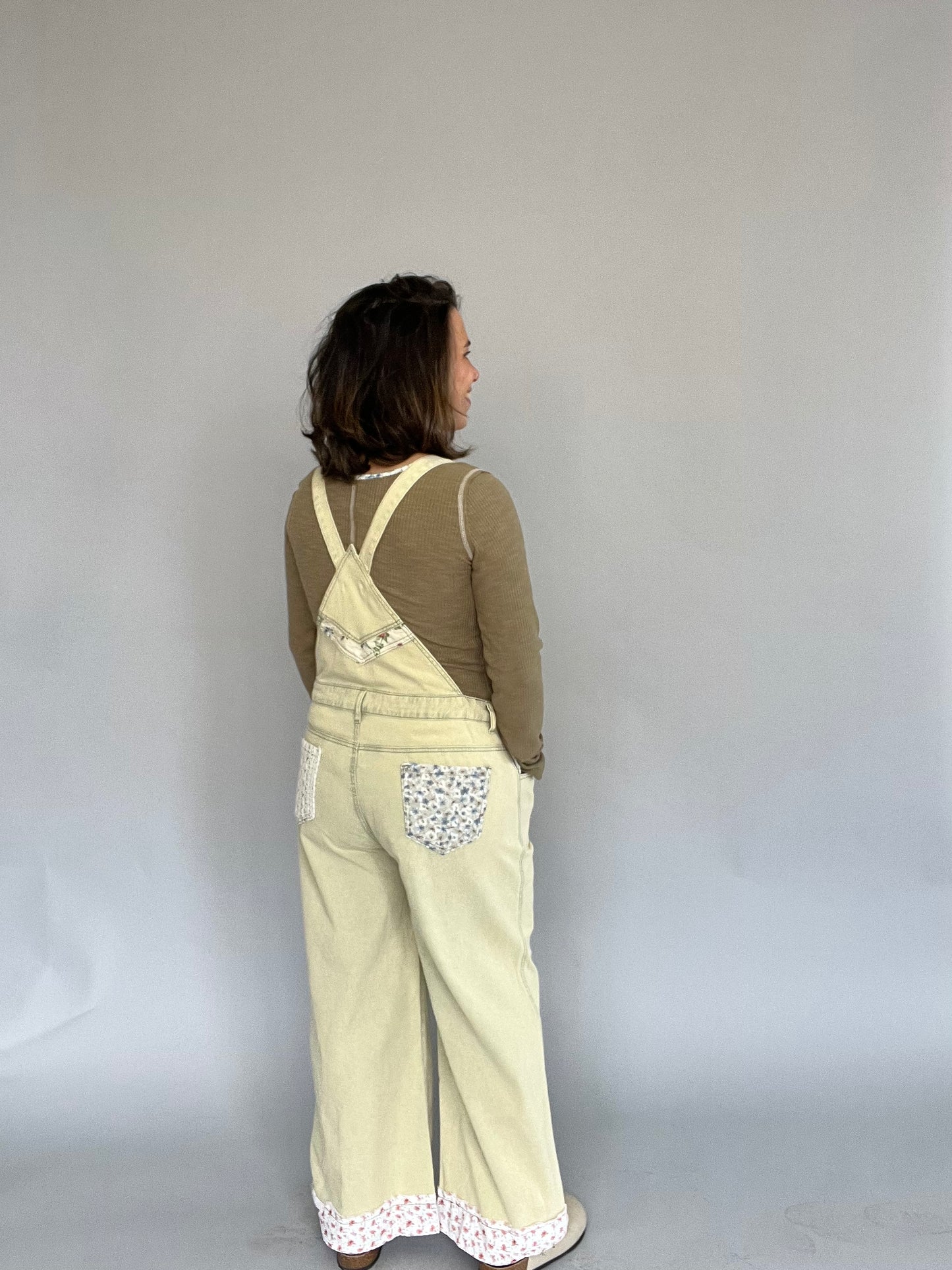 GG Light Green Patch Overalls