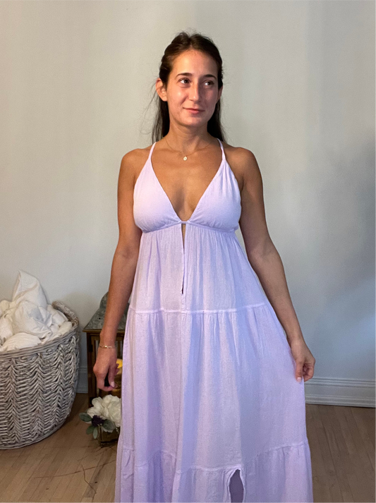 Lilac Cover Up Maxi Dress