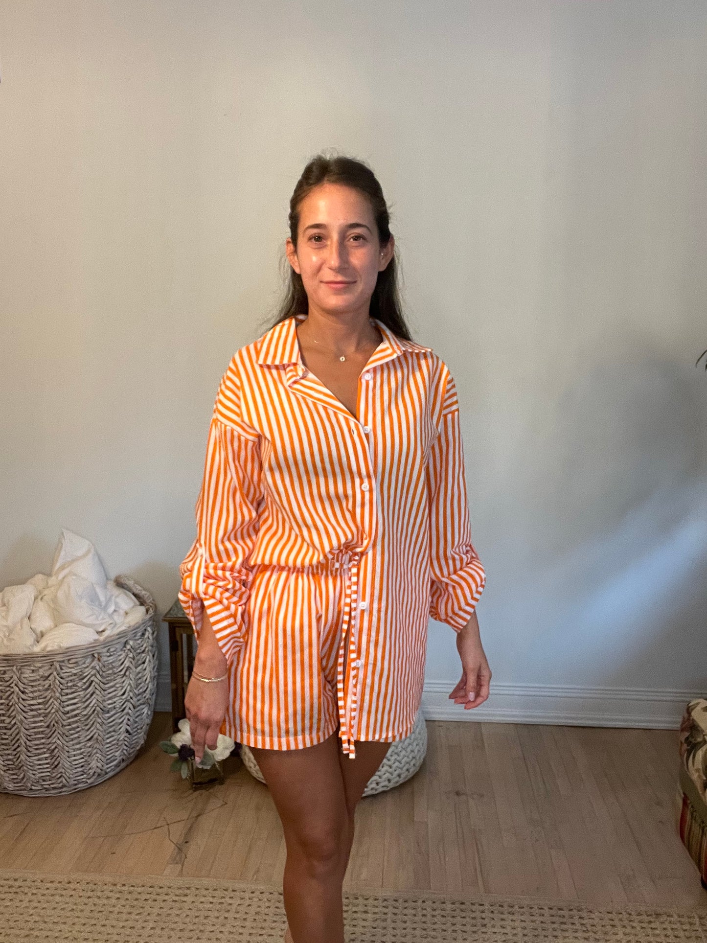 Orange and White Set- Bottoms