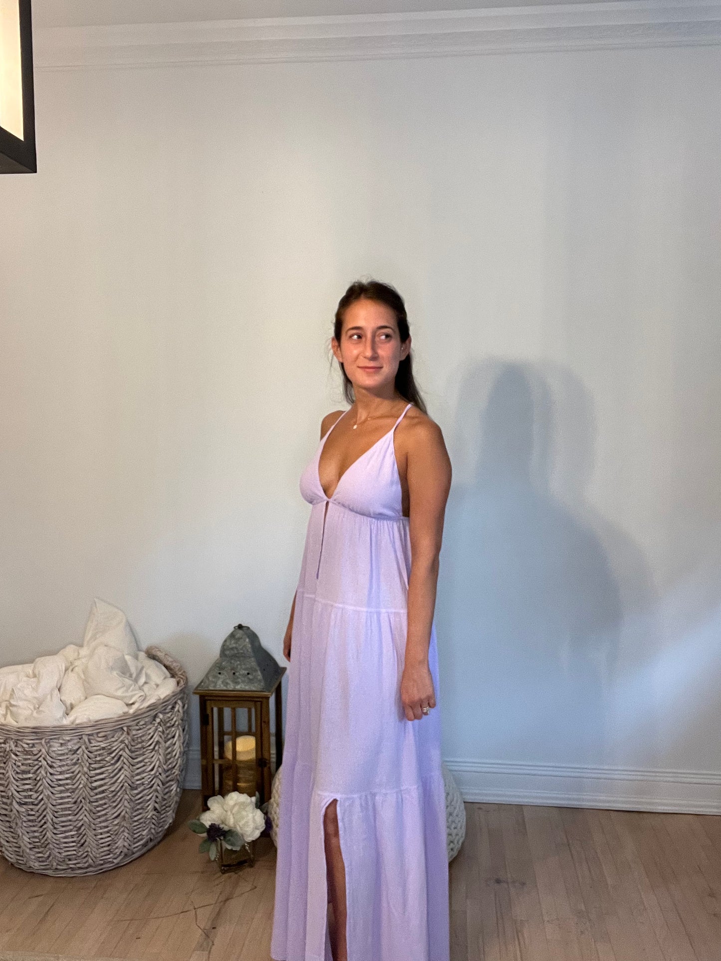 Lilac Cover Up Maxi Dress