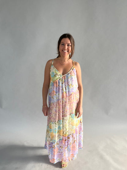 Multi Print Maxi Dress Golden on Garden Multi Print Maxi Dress Golden on Garden